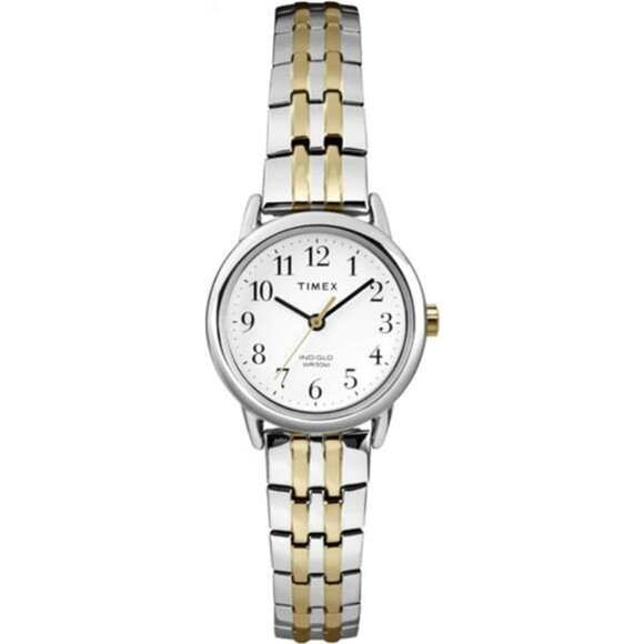 Timex Easy Reader Womens Watch Two Tone Expansion Band Indiglo Light
